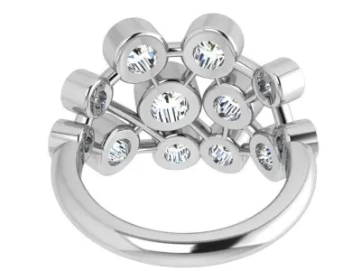 Round Bezel Setting Ring 3917 3D print model