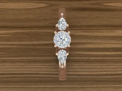 Diamond Jewelry Ring 3D print model