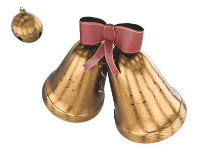 Christmas Bell And Jingle Bell Low-poly 3D model