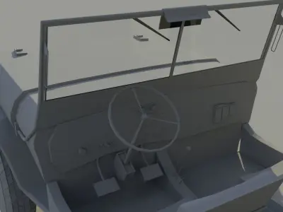 low poly jeep Low-poly 3D model