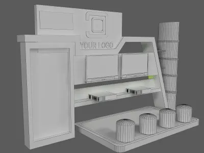 Booth Exhibition Stand a443d 3D model