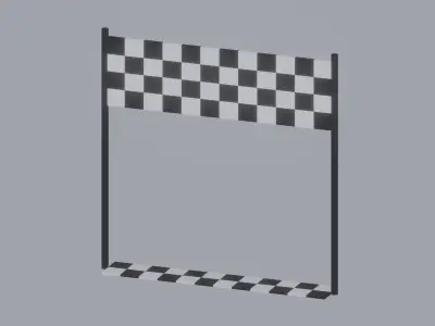 Finish Line Low-poly 3D model