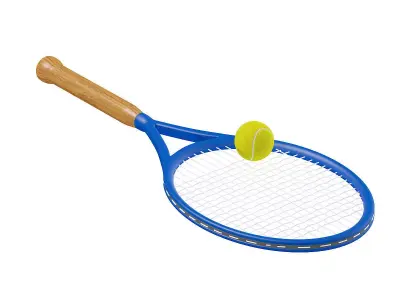 Tennis Racket and Ball 3D model
