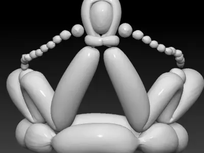 PRINCESS CROWN balloon Low-poly 3D model