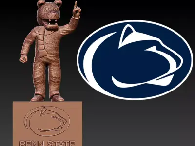 NCAA - PENN STATE NITTANY LIONS FOOTBALL MASCOT STATUE DESTOP 3D print model