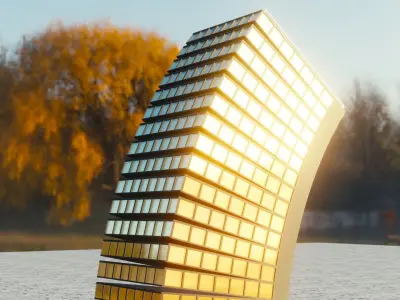 Flexible Building Low-poly 3D model