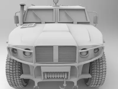 Russian Military Vehicles GAZ Tiger Low-poly 3D model