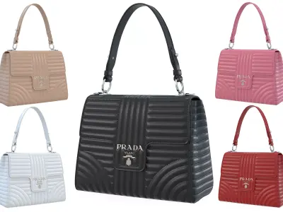 Prada Diagramme Handle Bag Low-poly 3D model