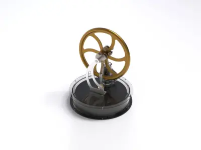 Temperature difference Stirling engine 3D model