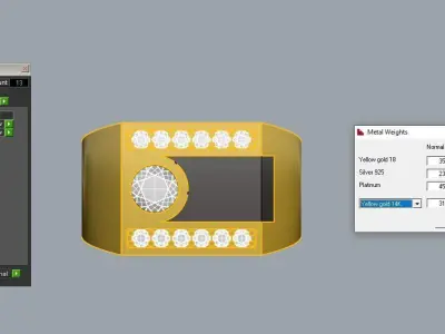 Mens ring 3D print model shop