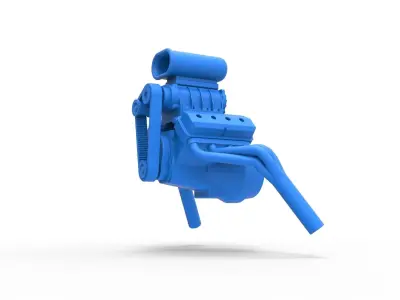 Engine V8 for gasser Scale 1 to 25 3D print model