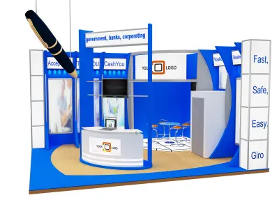 Booth Exhibition Stand a595b 3D model