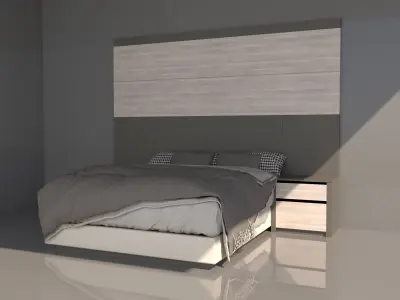 Shadow line Elegance Bed Set - Sunset 3D model