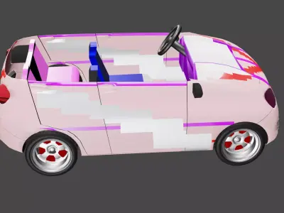 cartoon car  3D print model