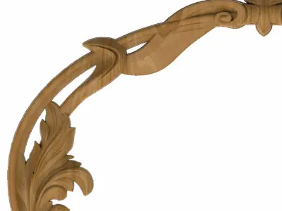 Carved picture frame STL 3D model 113