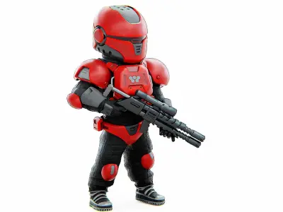CYBER SOLDIER XC-200 Rigged for Unreal Engine - Unity - MIXAMO  3D model