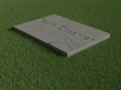 Realistic Grass gravestone in Free 3D model