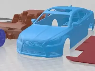 Lexus LS 460 2013 Printable Car  3D print model