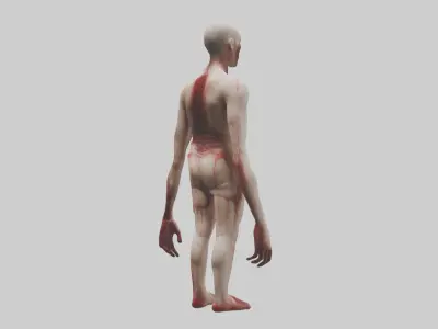 Bloody figure model Low-poly 3D model