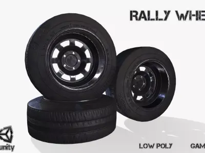 Rally wheel FS - 228  Low-poly 3D model