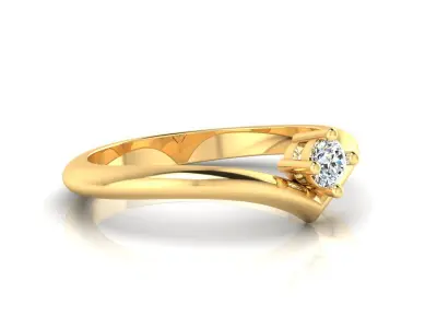 Ring M39 The luxury female ring with gems wedding 3D print model
