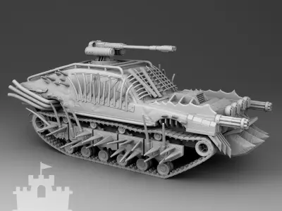 Tracked vehicle 3D print model