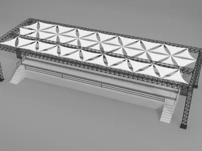 Racecourse pavilion 3D model
