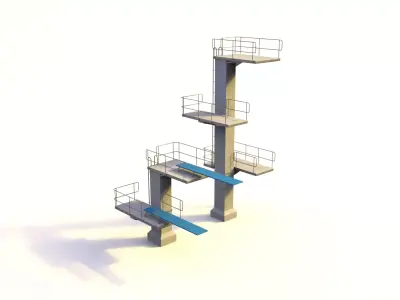 Sprungbrett metal ladder 3D model