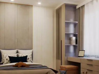 Small Apartment Bedroom Design Smart and Space Efficient  3D model