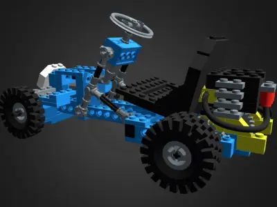 Toy car 3D model 9