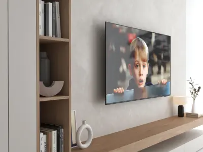 TV wall set 28 3D model