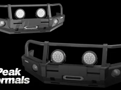 Holden Trabilazer Bullbar Low-poly 3D model