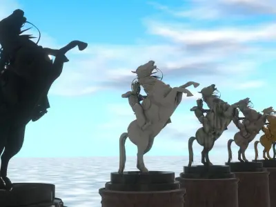 Rider Statue 3D model