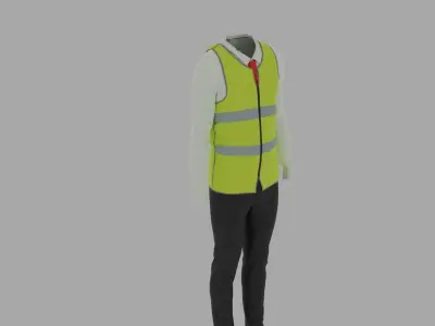 Engineer Cloth Low-poly 3D model