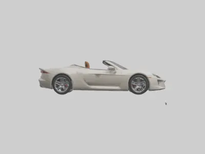 Convertible Sports Car model Low-poly 3D model