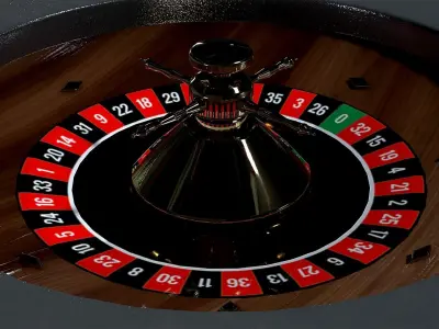 Roulette Table Low-poly 3D model