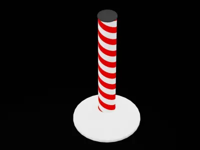 Christmas Firework Low-poly 3D model