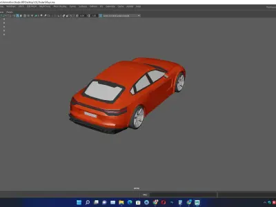 Porsche Panamera Turbo s Low Poly 3D Model Low-poly 3D model