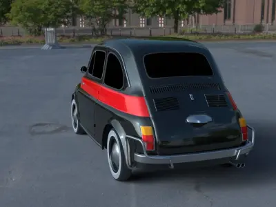 Fiat 500 Nuova Sport 1958 HDRI 3D model