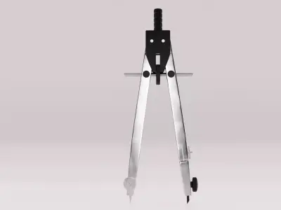 Compass metal 3D model