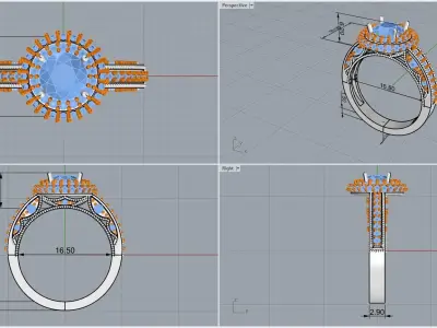 ring code 104 3D print model