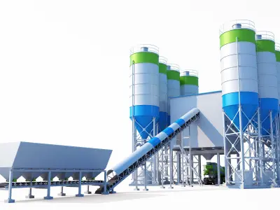 Concrete Batching Plant 3D model