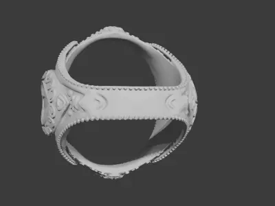 Stylized Ring for 3D Print - Render Free 3D print model