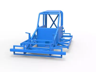 Frame of New Zealand Ministock car Version 2 Scale 1 to 25 3D print model