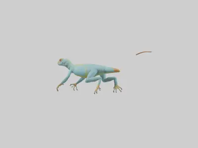 Collared Lizard running model Low-poly 3D model