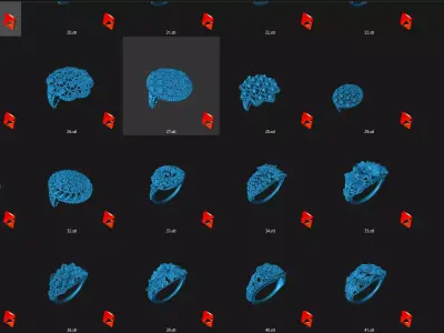 100 PLUS TURKISH RING STL READY TO PRINT 3D print model