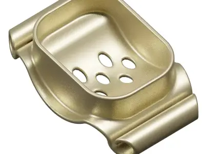 Brass Soap Dish Holder 3D model