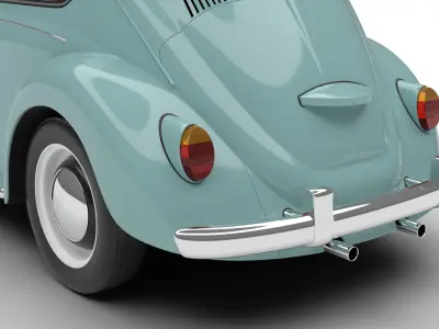 Volkswagen Beetle Type 1 1200 1965 3d model 3D model