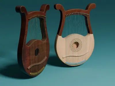 Lyre Harp 3D model