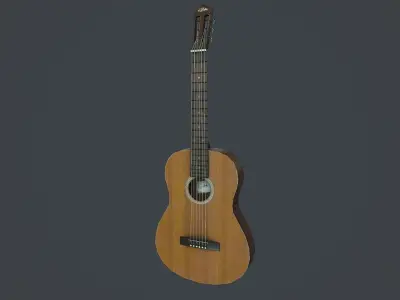 Old Guitar pbr Low-poly 3D model